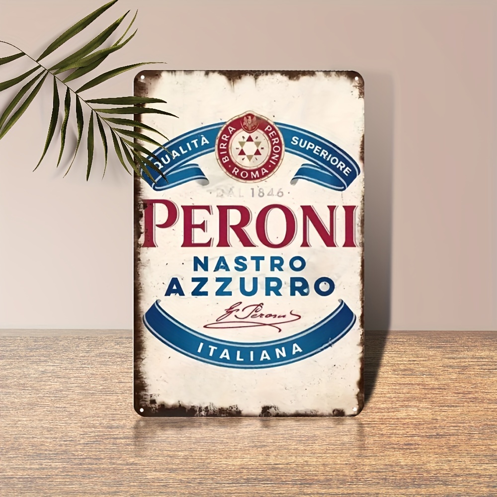 Home Bar And Restaurant - Tanda Kaleng Logam Bir Italia Peroni