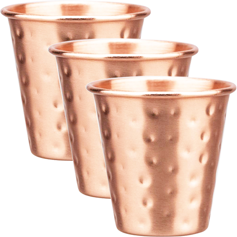 Mule Copper Mug - 3 Buah Cangkir Tembaga 60ml Baru