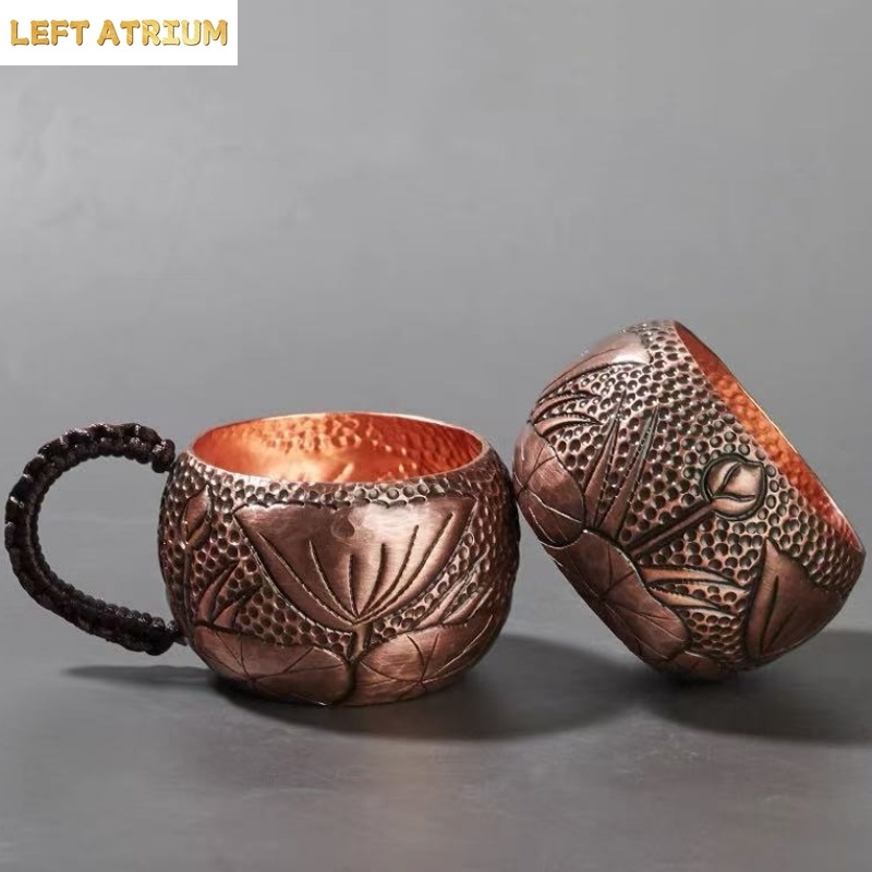Mule Copper Mug - Mug Kopi Tembaga Murni, Ukiran Tangan