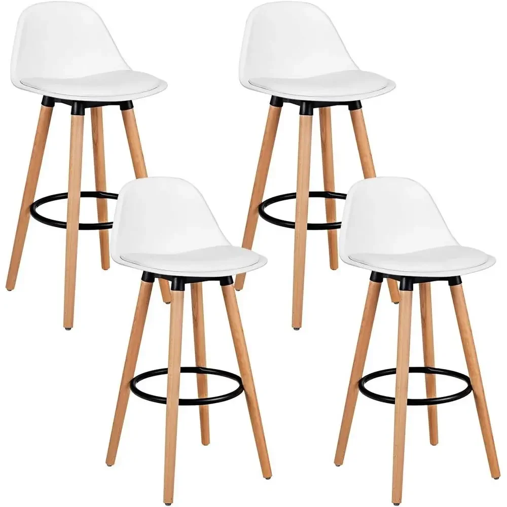 Home Bar Stools - Set 4 Kursi Bar dengan Jok