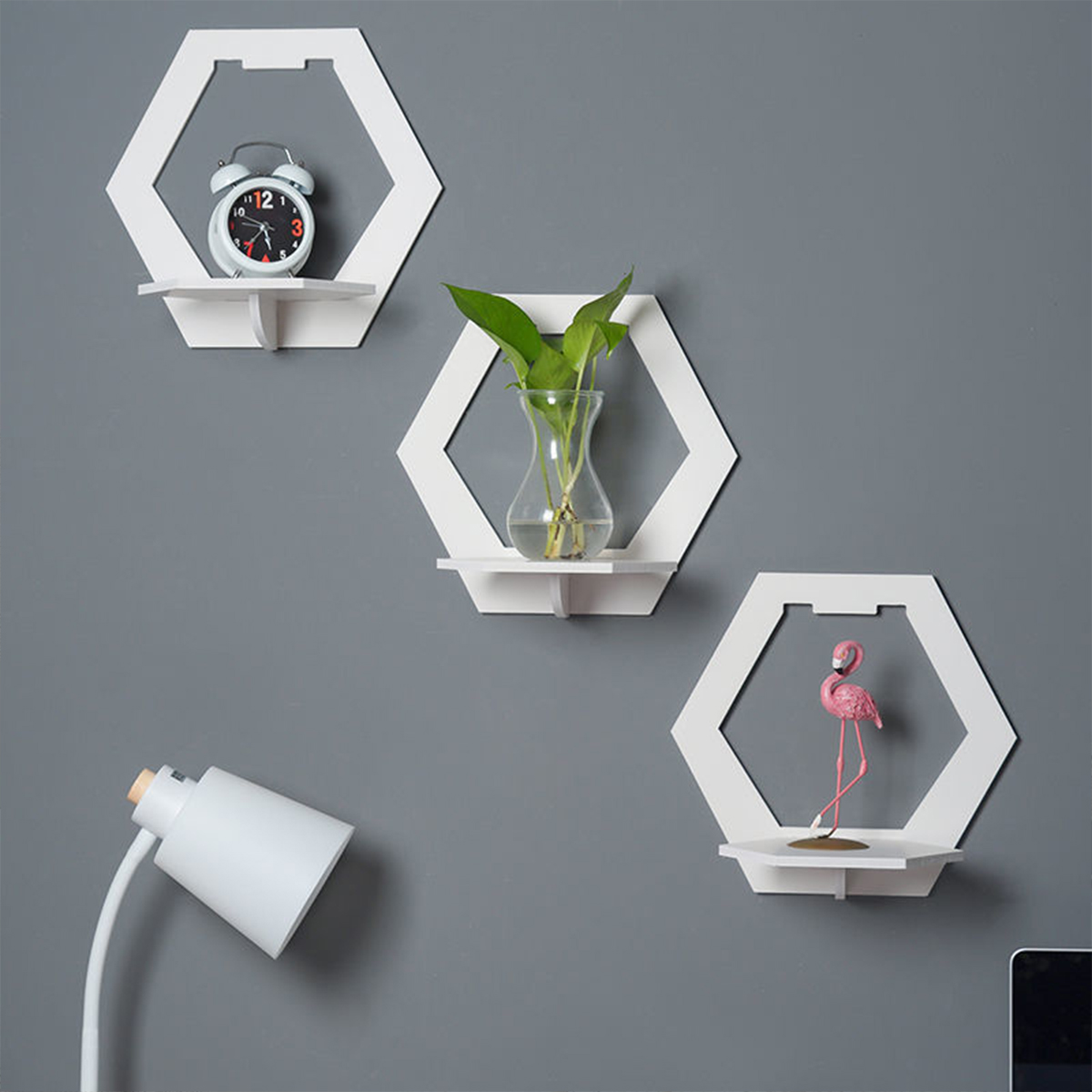 Home Bar Shelf - 3 buah Set rak dinding penyangga