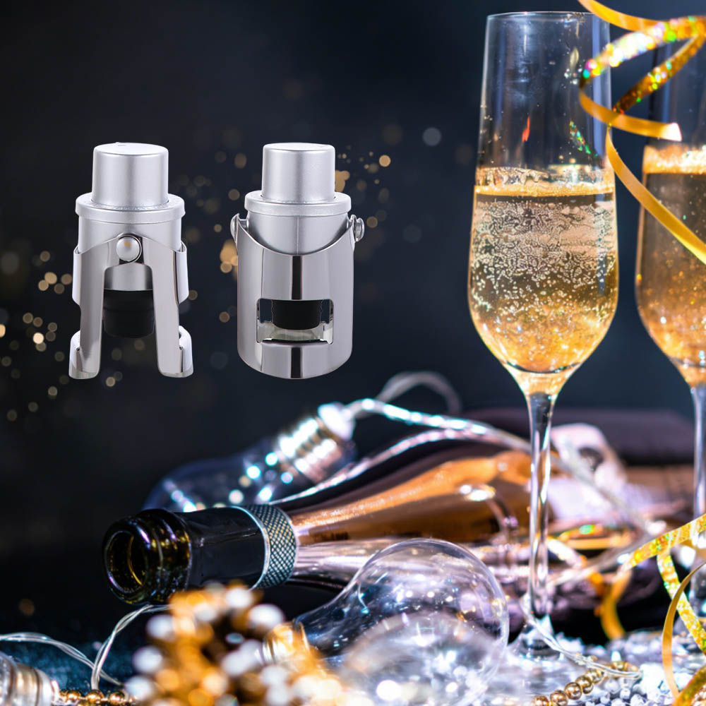 Wine Preservation Pump - 2 buah Penutup Botol Anggur Vakum