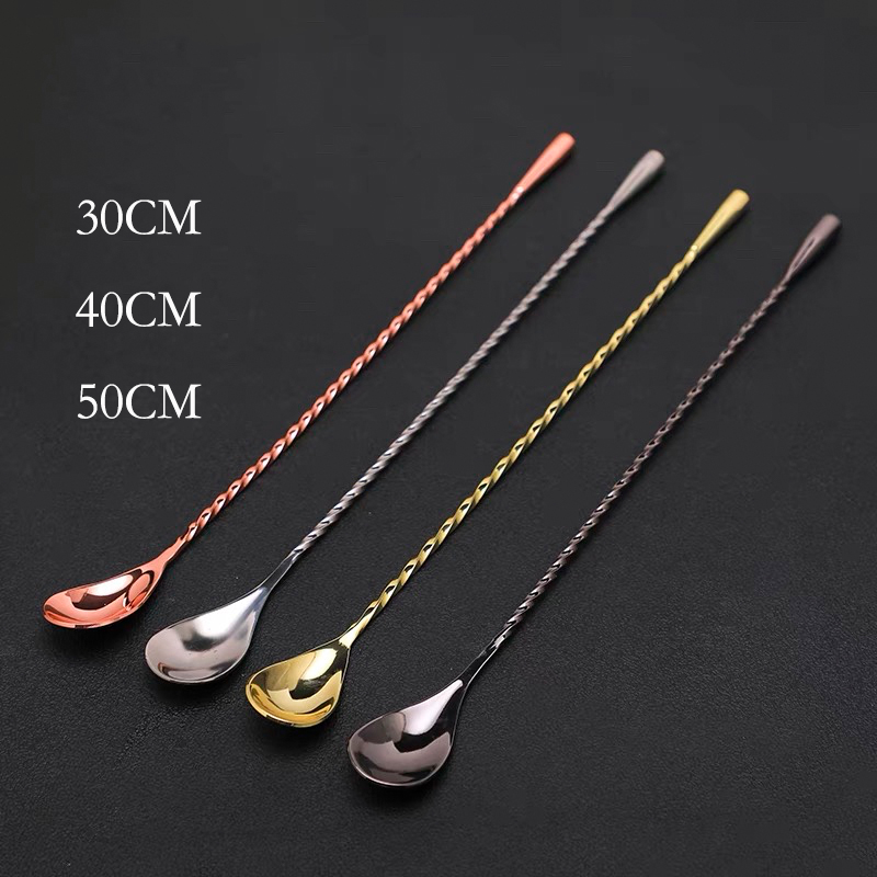 Bar Spoon Twisted - 30Cm/40Cm/50Cm Sendok Bar Koktail Bentuk Air