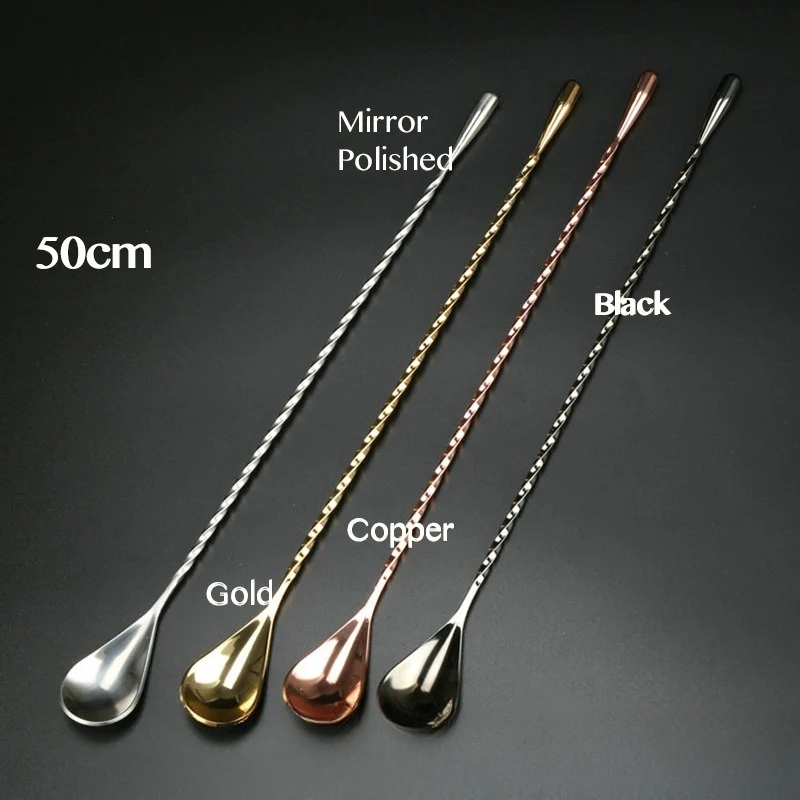 Bar Spoon Twisted - Sendok Bar Cocktail 50cm dari Baja