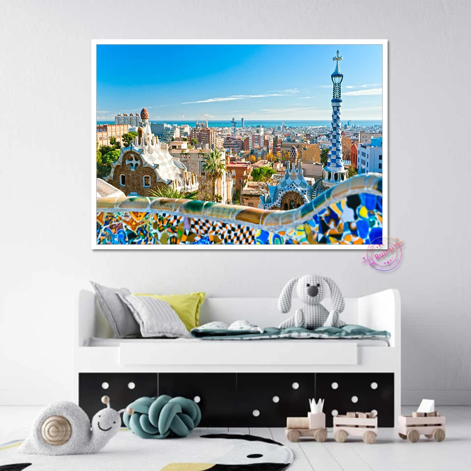 Home Barcelona - Park Guell Di Barcelona Spanyol Poster