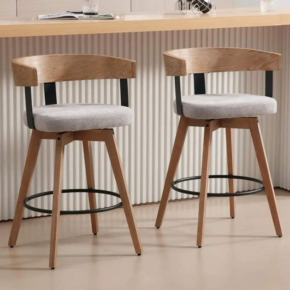 Home Bar Stools - Set 2 Kursi Bar Tinggi dengan