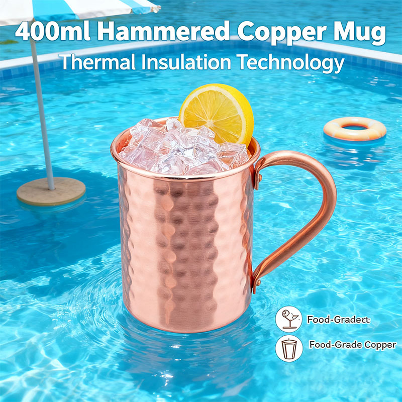 Mule Copper Mug - Cangkir Tembaga Baru 100% Murni Padat,