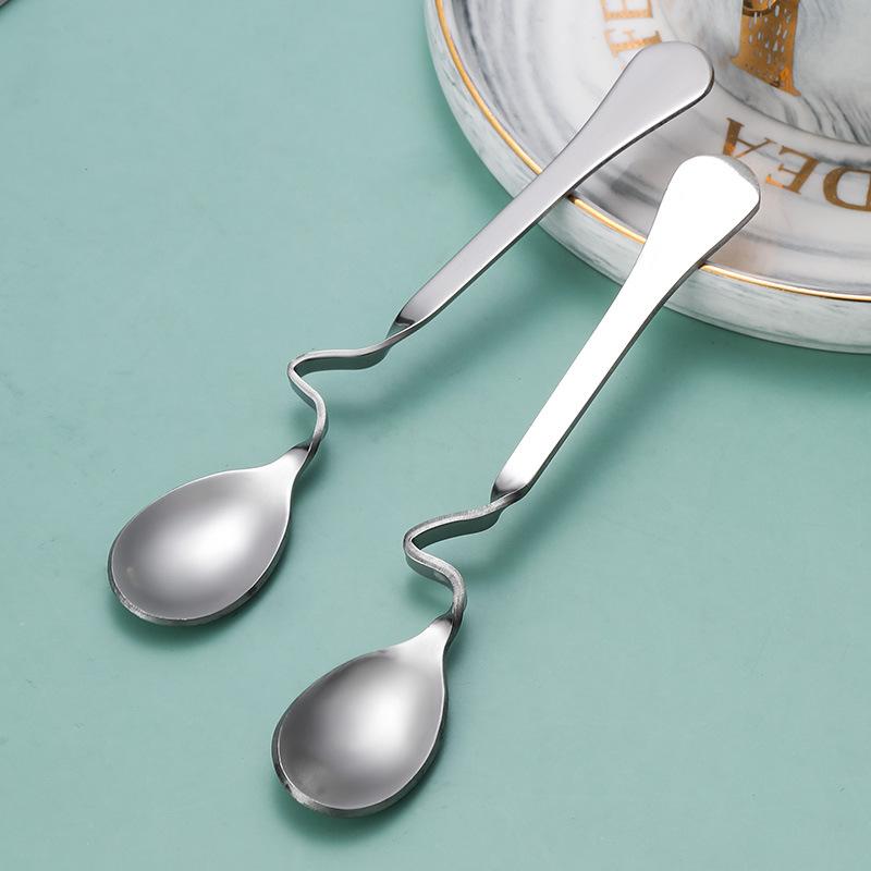 Bar Spoon Twisted - Sendok Gantung Gagang Berbentuk S dari