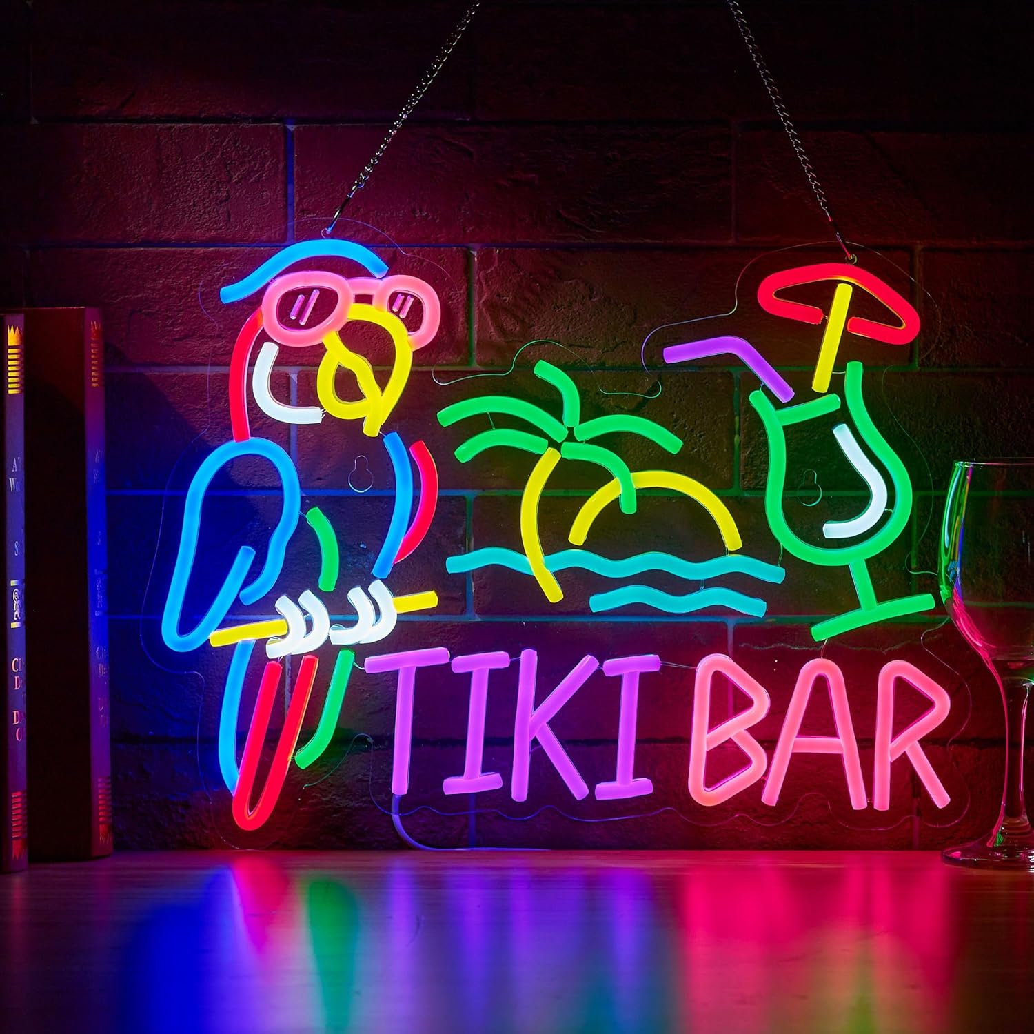 Home Bar Signs - Lampu Neon LED USB Bentuk Burung