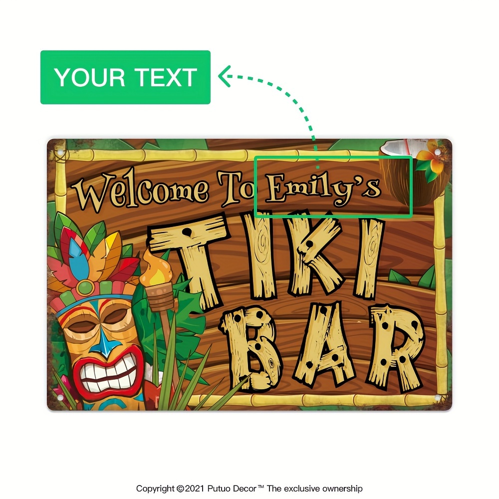 Home Bar Signs - Papan Tanda Bar Tiki Dekorasi Kustom,