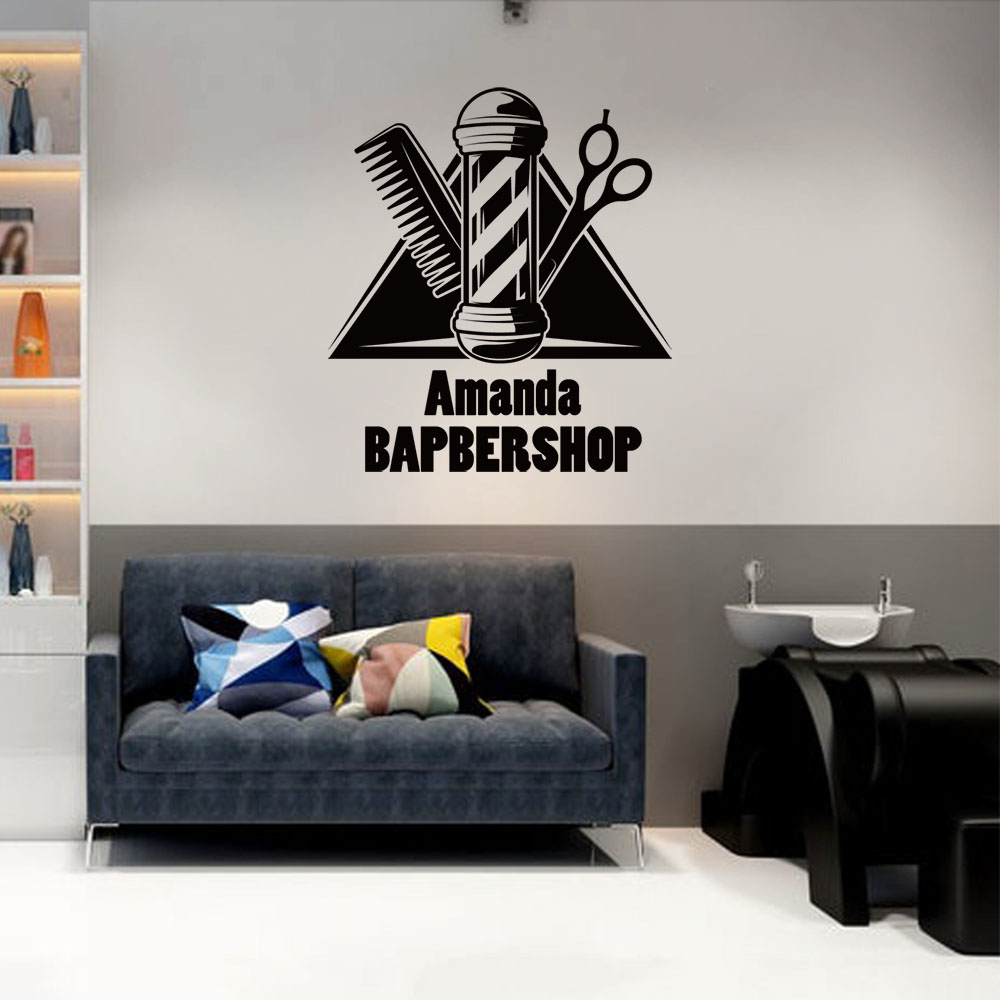Home Barbershop - 1 Buah Diskon Besar Stiker Dinding
