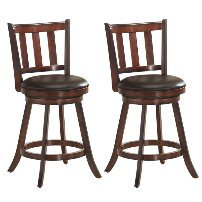 Home Bar Stools - Set 2 Kursi Bar Putar dengan