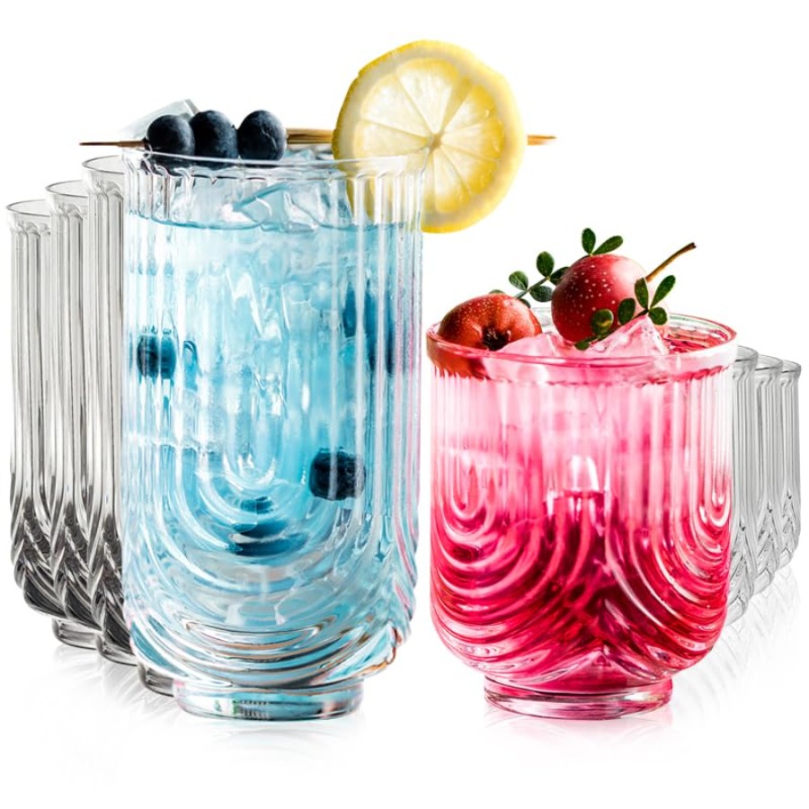 Gelas Koktail Art Deco, Set Ge - Highball Glass Set ulasan dan harga