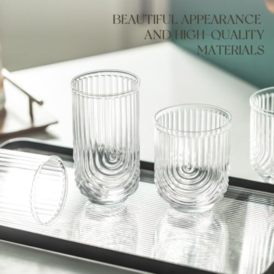 Gelas Koktail Art Deco, Set Ge - Highball Glass Set ulasan dan harga