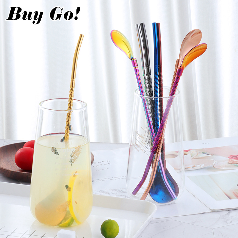 1PC Lama Big Memutar Jerami Se - Bar Spoon Twisted ulasan dan harga