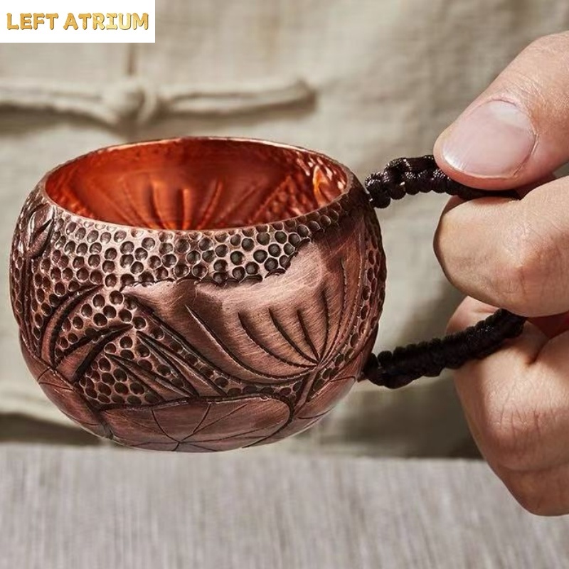 Mug Kopi Tembaga Murni, Ukiran - Mule Copper Mug ulasan dan harga