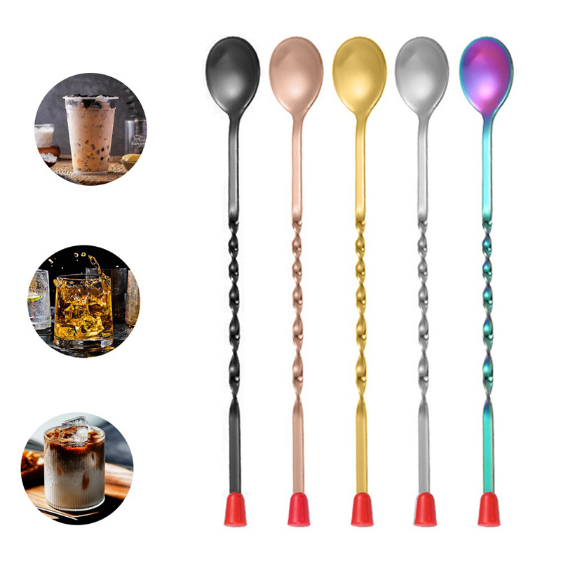 100 Buah/Lot Sendok Pengaduk K - Bar Spoon Twisted ulasan dan harga