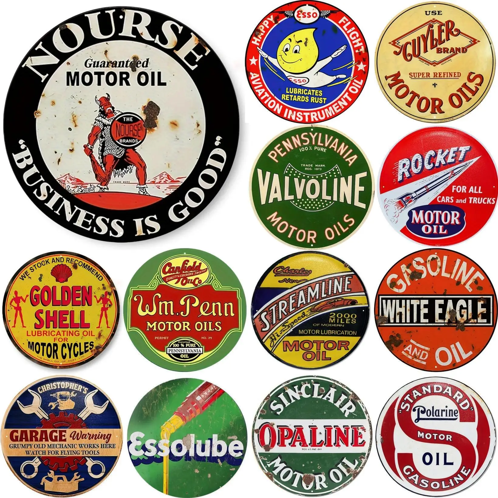 Papan Logam Bulat Vintage Bert - Home Bar And Restaurant ulasan dan harga