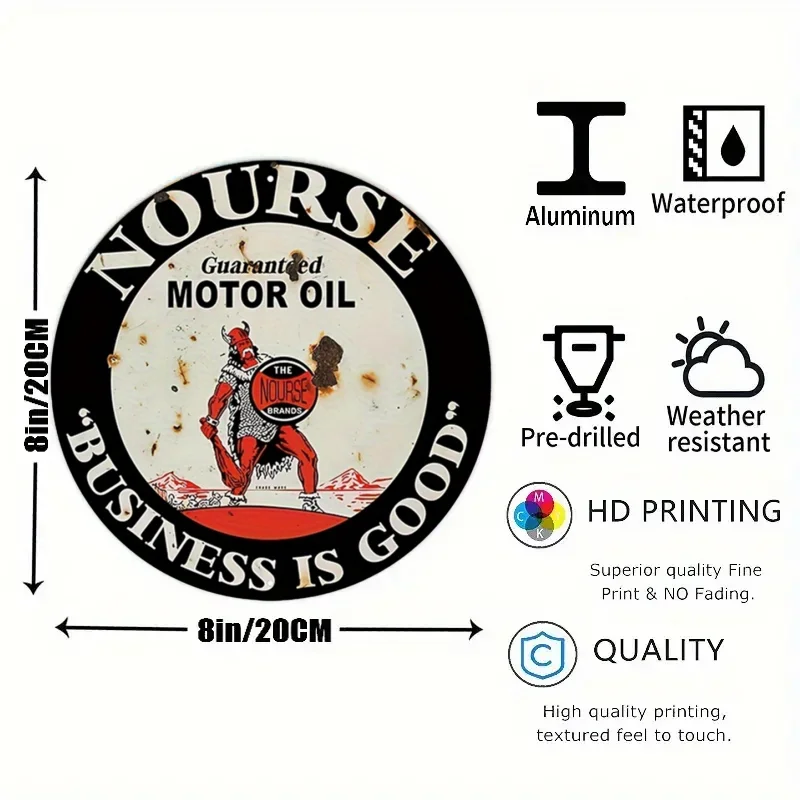 Papan Logam Bulat Vintage Bert - Home Bar And Restaurant ulasan dan harga