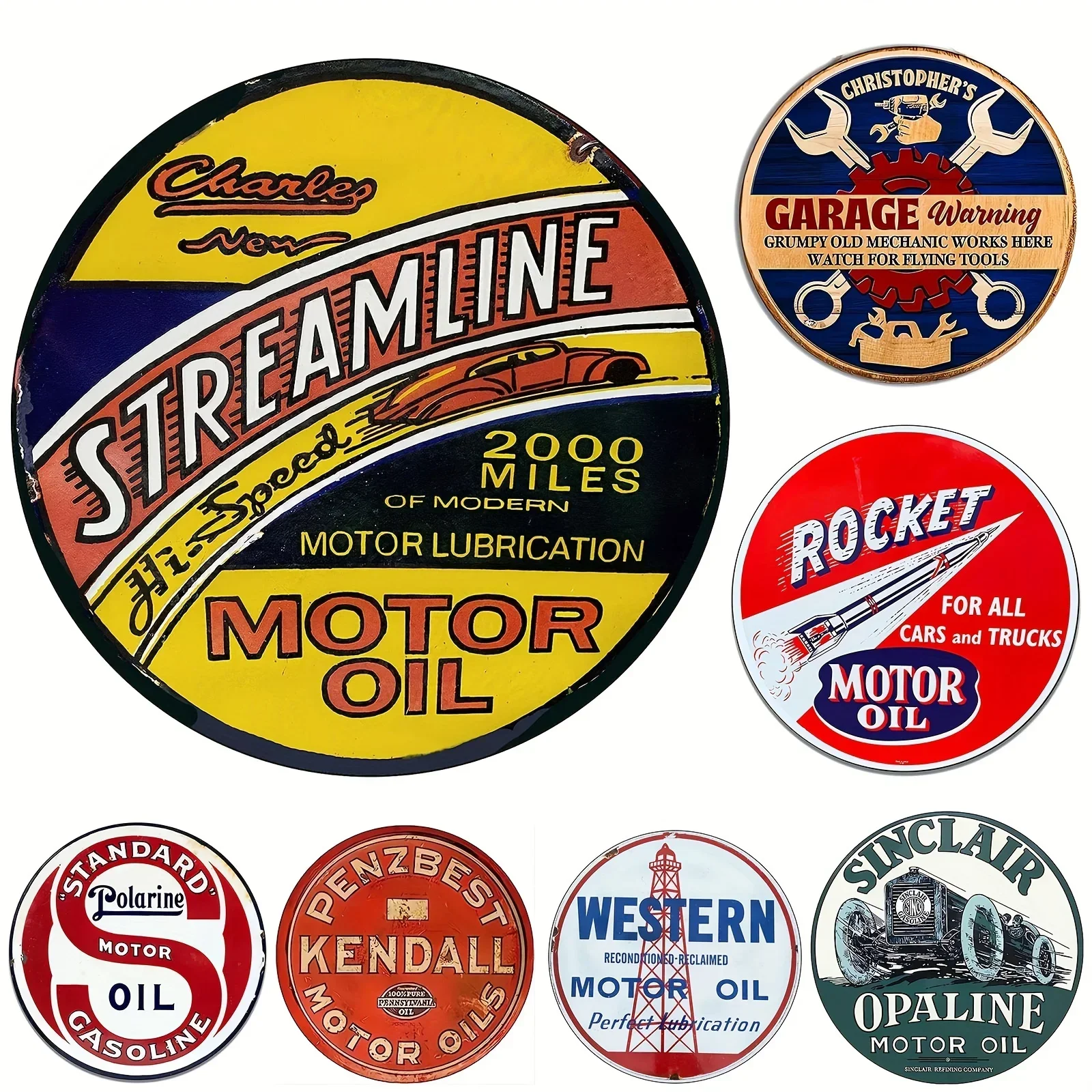 Papan Logam Bulat Vintage Bert - Home Bar And Restaurant ulasan dan harga
