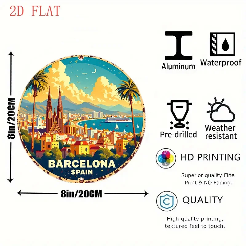 Papan Logam Pemandangan Barcel - Home Barcelona ulasan dan harga