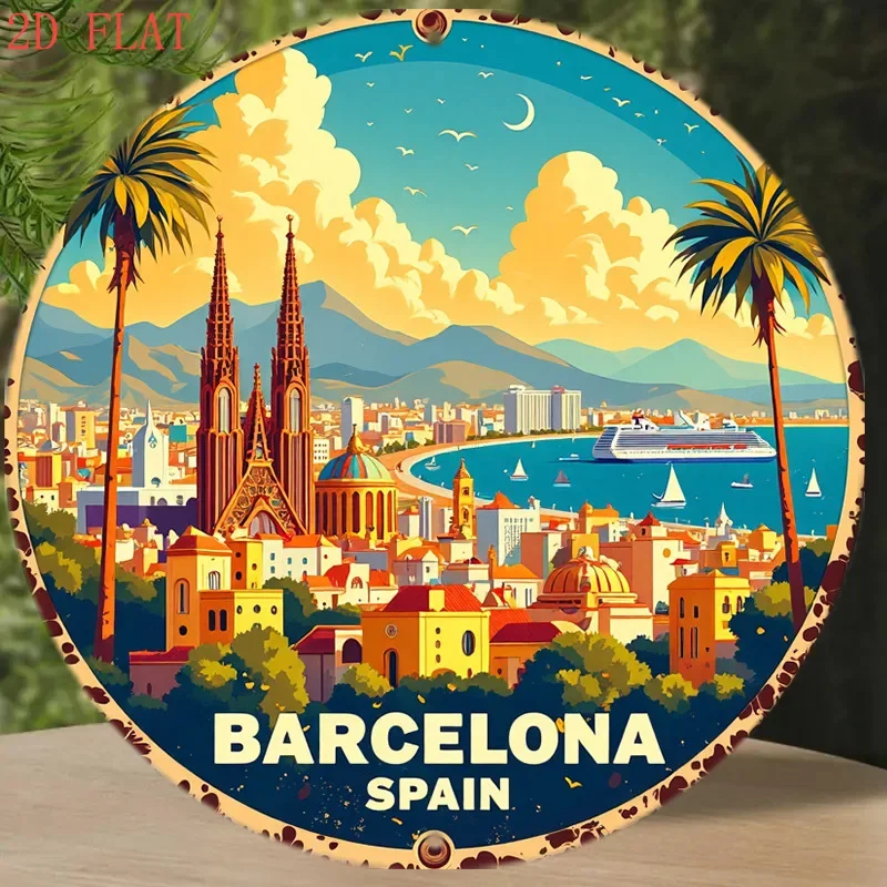 Papan Logam Pemandangan Barcel - Home Barcelona ulasan dan harga