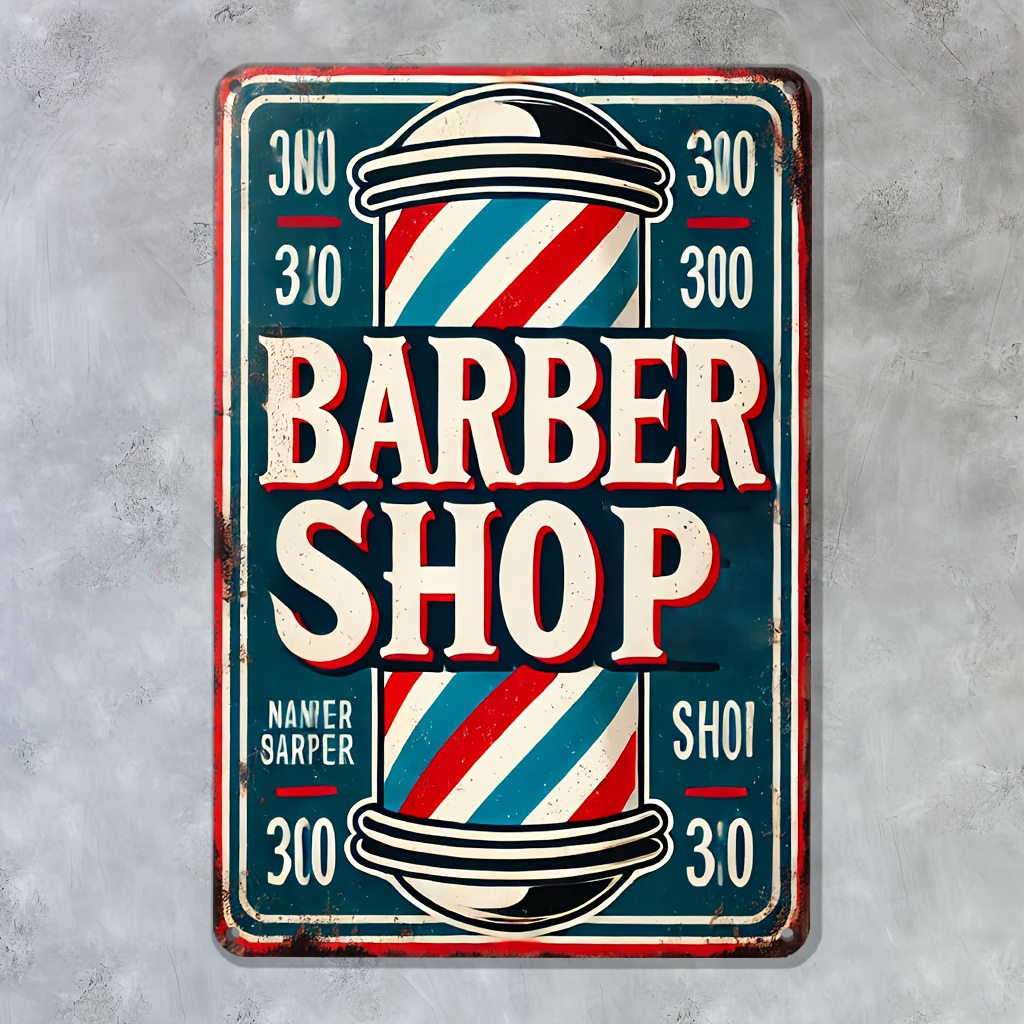 Seni Dinding Logam Tanda Barbe - Home Barbershop ulasan dan harga