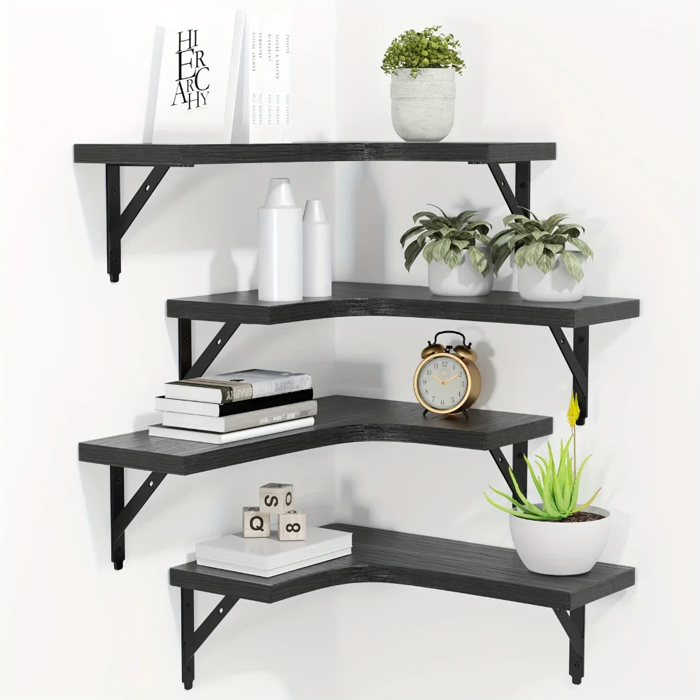 Rak Dinding Kayu Alami Motif S - Home Bar Shelf ulasan dan harga