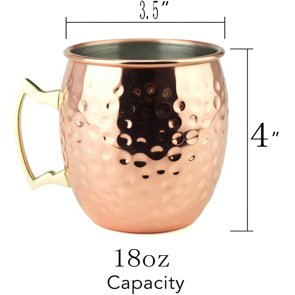 2 Buah 100% Buatan Tangan 18Oz - Mule Copper Mug ulasan dan harga