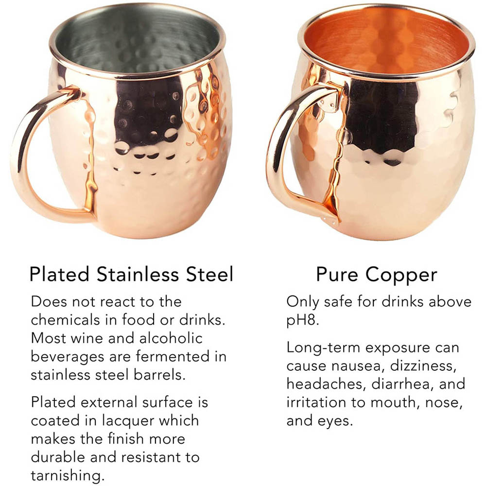 2 Buah 100% Buatan Tangan 18Oz - Mule Copper Mug ulasan dan harga