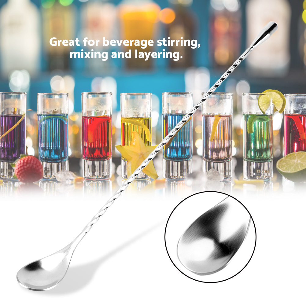 Sendok Bar Baja Tahan Karat Ga - Bar Spoon Twisted ulasan dan harga