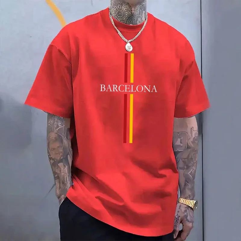 Kaus Katun Pria Barcelona Atas - Home Barcelona ulasan dan harga