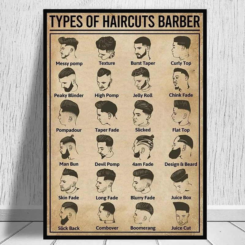 Poster Tukang Cukur Jenis Poto - Home Barbershop ulasan dan harga