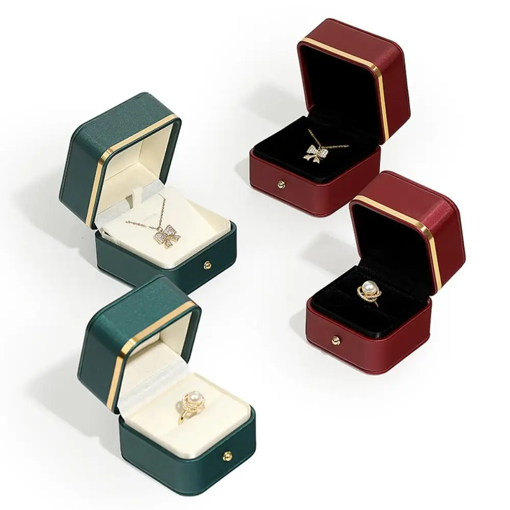 Kotak Cincin Persegi Kulit PU  - Bar Cart Gold ulasan dan harga