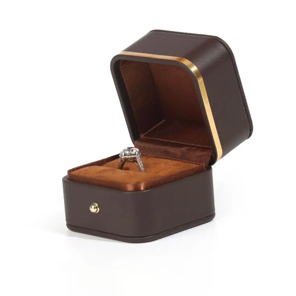Kotak Cincin Persegi Kulit PU  - Bar Cart Gold ulasan dan harga