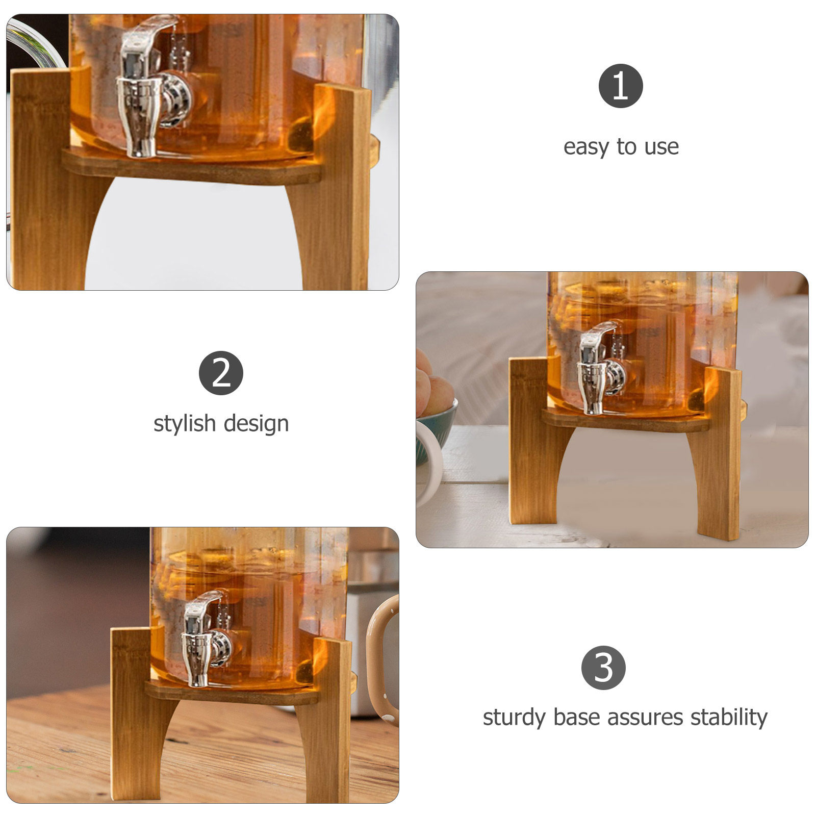 Stand Dispenser Minuman Kayu y - Home Bar Shelf ulasan dan harga