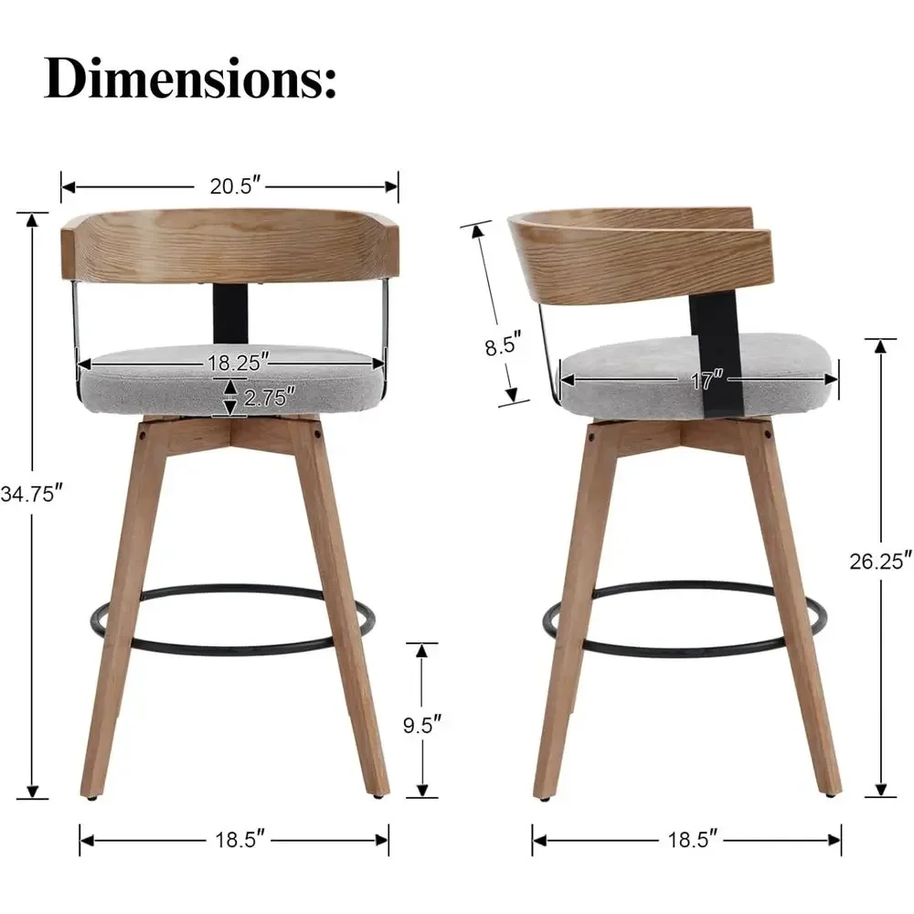Set 2 Kursi Bar Tinggi dengan  - Home Bar Stools ulasan dan harga