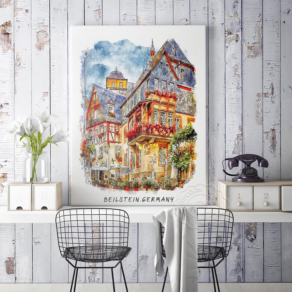 Cetak Cat Air, Poster Perjalan - Home Barcelona ulasan dan harga
