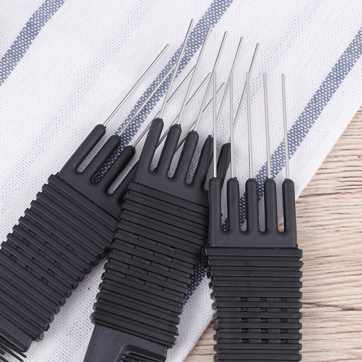 3Pcs Sisir Rambut Plastik Hita - Home Barber ulasan dan harga