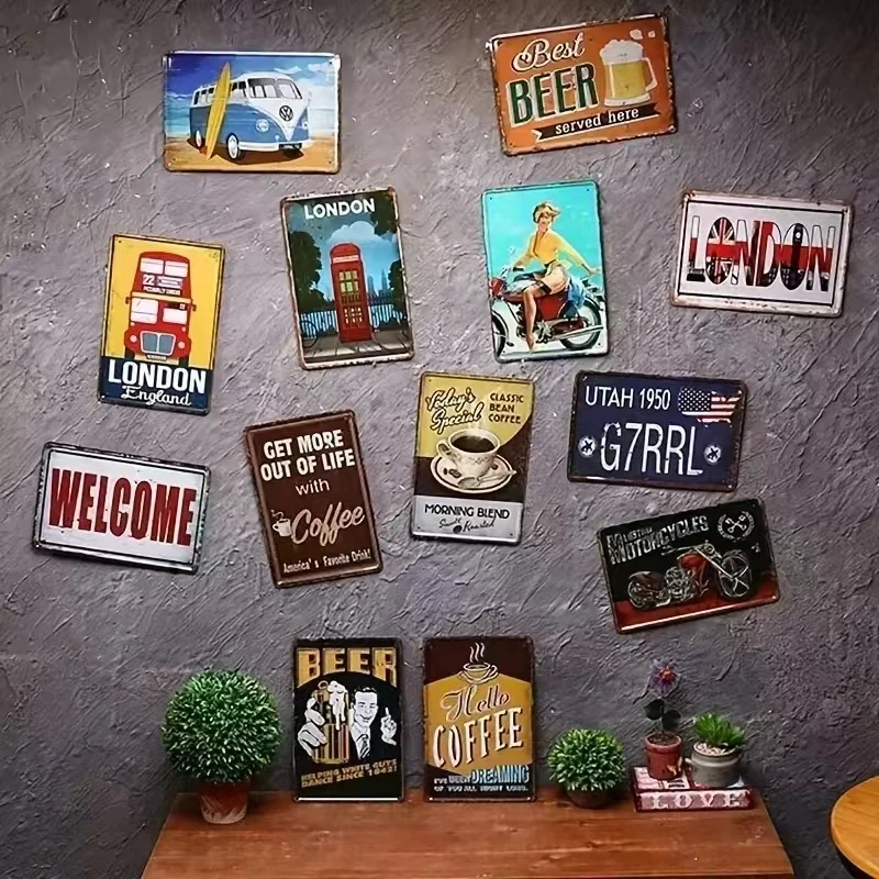 Papan Tanda Dinding Besi Vinta - Home Bar Word ulasan dan harga