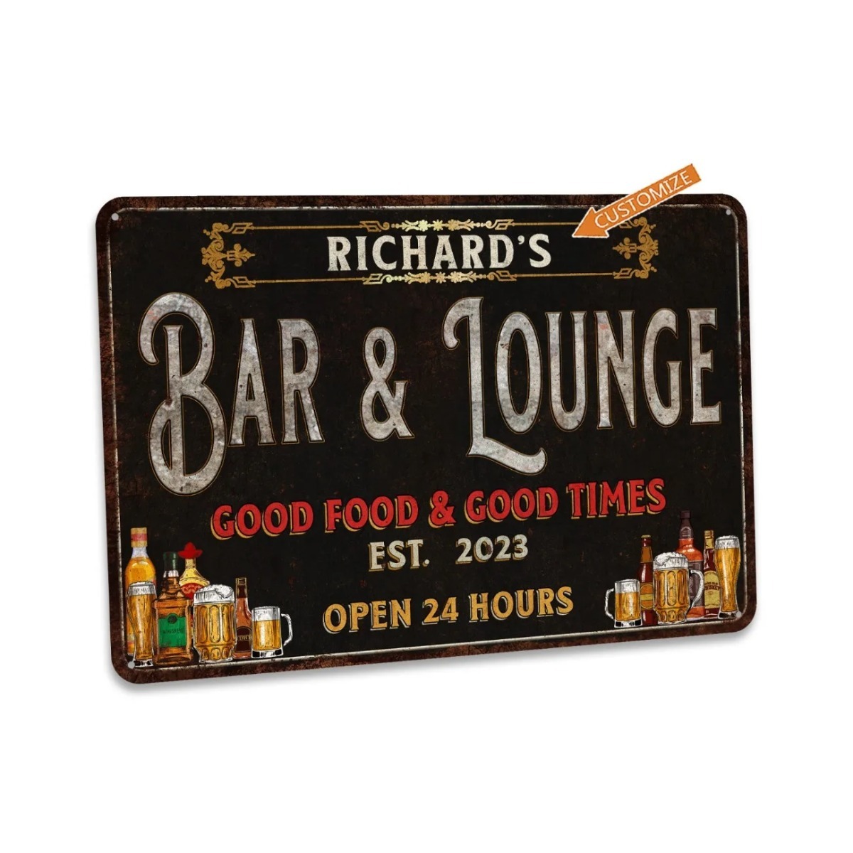 Tanda Bar & Lounge Kustom Tand - Home Bar Signs ulasan dan harga