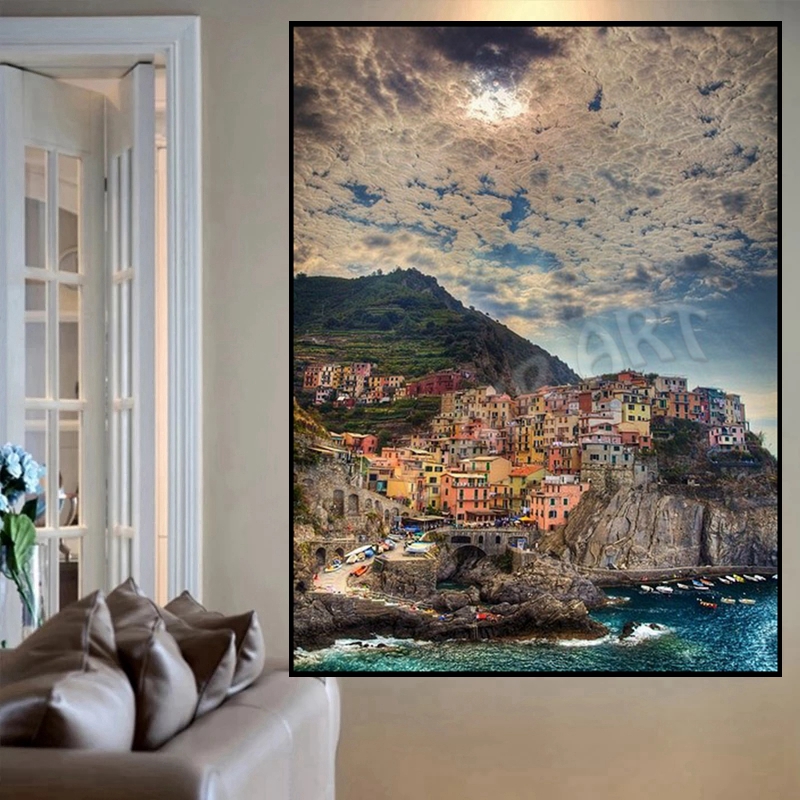 Lukisan Berlian Pemandangan Ba - Home Barcelona ulasan dan harga