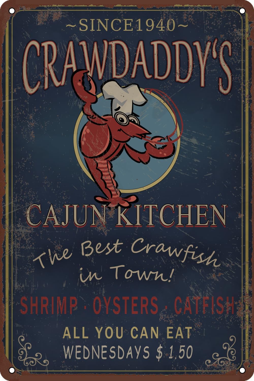 Papan Logam Tin Sign Beat Craw - Home Bar And Restaurant ulasan dan harga
