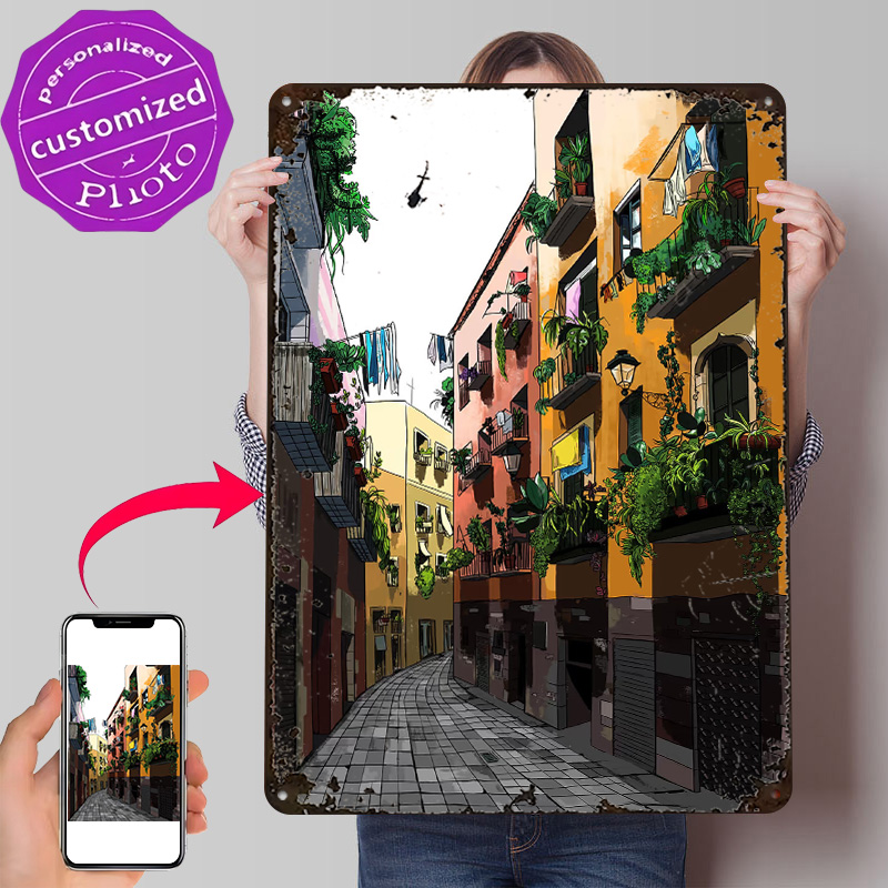 Poster Cetak Tekstur 3D Kota T - Home Barcelona ulasan dan harga