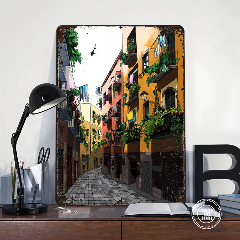 Poster Cetak Tekstur 3D Kota T - Home Barcelona ulasan dan harga
