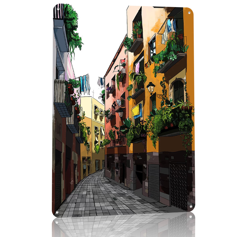 Poster Cetak Tekstur 3D Kota T - Home Barcelona ulasan dan harga