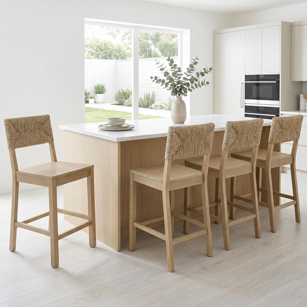 Set 2 Kursi Bar Sandaran Rumpu - Home Bar Stools ulasan dan harga