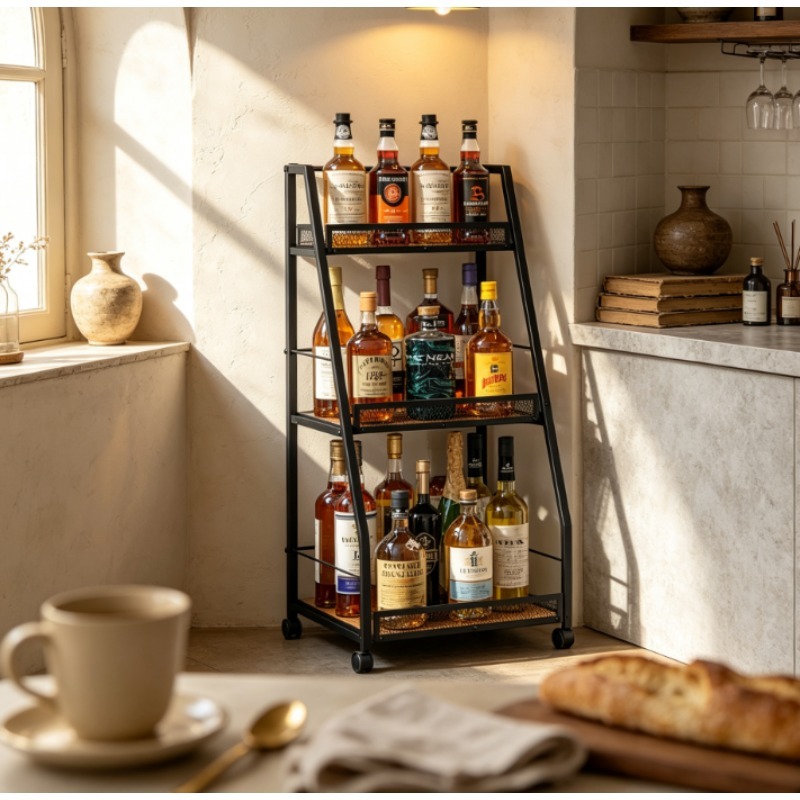 Rak Anggur 3 Tingkat Model Tan - Home Bar Shelf ulasan dan harga