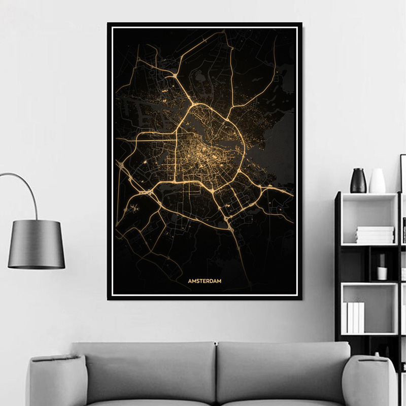 Poster Cetak Amsterdam Tokyo B - Home Barcelona ulasan dan harga