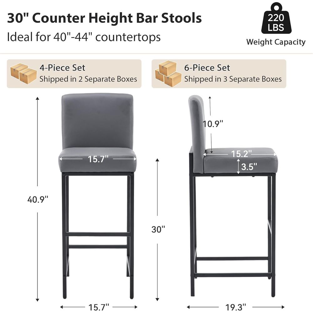 Set 4 Kursi Bar Berlapis Kulit - Home Bar Stools ulasan dan harga